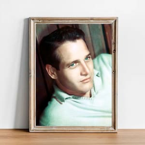 Paul Newman vintage photograph - retro wall art - Paul Newman photo print - Old Hollywood elegant posters - Housewarming gift ideas