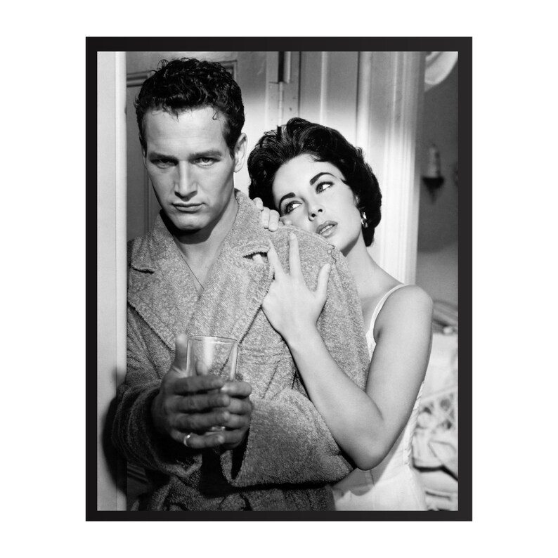 Paul Newman and Elizabeth Taylor Vintage Photograph - Classic Hollywood ...