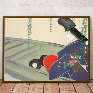 Japanese abstract art, Boat from Momoyogusa–Flowers of a Hundred Generations (1909) by Kamisaka Sekka