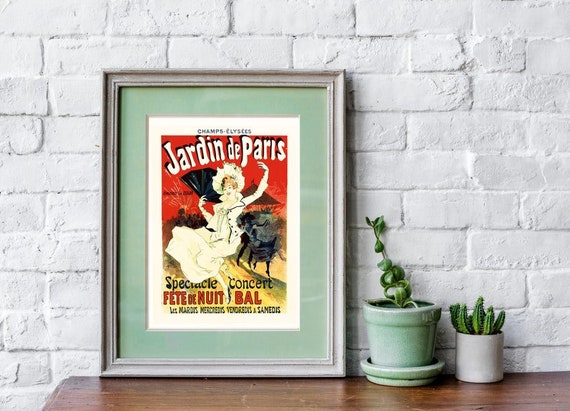 Jardin De Paris Vintage Poster: Jules Chéret French Affiche - Etsy