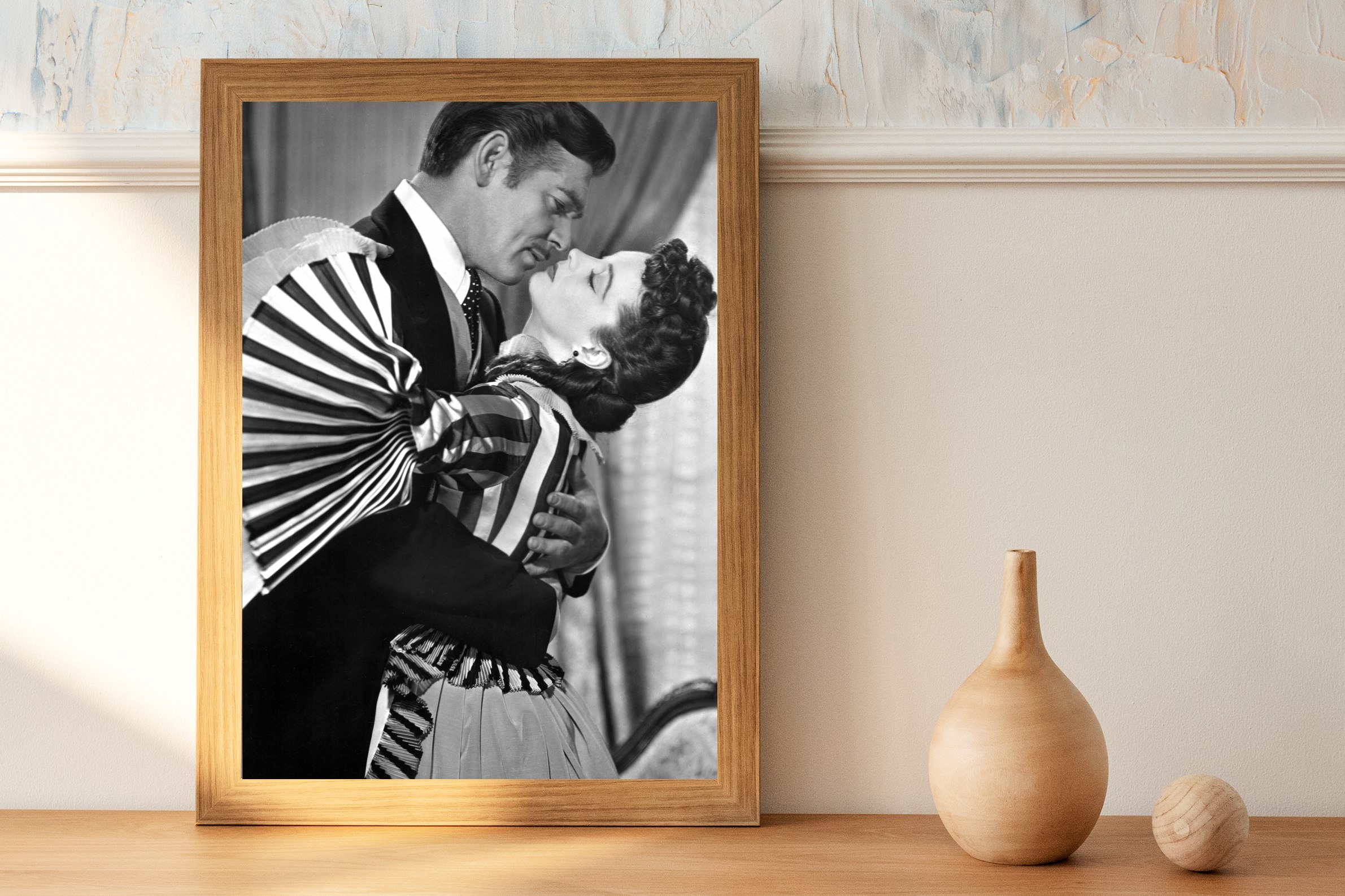 ヴィヴィアン・リーとクラーク・ゲーブルのヴィンテージ写真 - 風