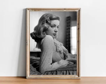 Fotografia vintage di Lauren Bacall - Locandina di un classico film di Hollywood