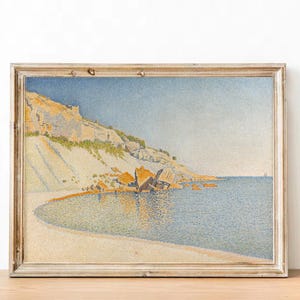 Paul Signac, "Cassis, Cap Lombard" - Impresión de póster francés - Decoración de apartamentos parisinos - Obras de arte eclécticas - Arte estético - Arte mural en colores pastel