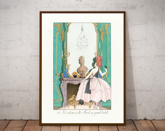 George Barbier Art Deco Fashion Print: Parisian Style Illustration