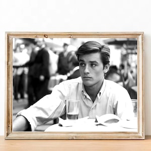 Alain Delon vintage photograph - retro wall art - Alain Delon photo print - Old Hollywood elegant posters - Housewarming gift ideas