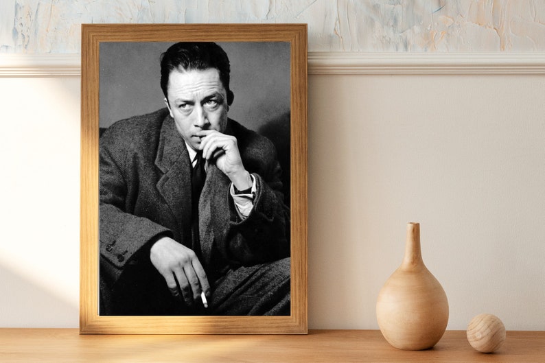 Photographie vintage d'Albert Camus art mural rétro impression photo Albert Camus affiches emblématiques idées cadeaux de pendaison de crémaillère cadeaux inspirants image 10