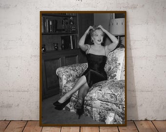 Vintage foto Marilyn Monroe: klassieke Hollywood-filmposter