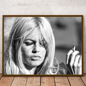Brigitte Bardot vintage foto - retro kunst aan de muur - Brigitte Bardot fotoafdruk - oude Hollywood-posters - housewarming cadeau-ideeën
