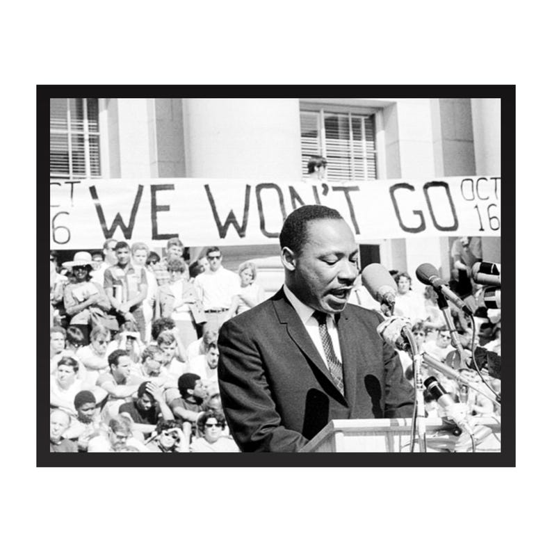 Vintage Martin Luther King Jr Photograph - Inspirational Art Poster - Etsy
