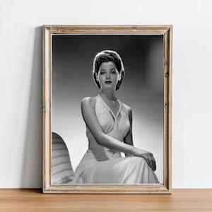 Ava Gardner vintage photograph - retro wall art - Ava Gardner photo print - Old Hollywood posters - Housewarming gift ideas