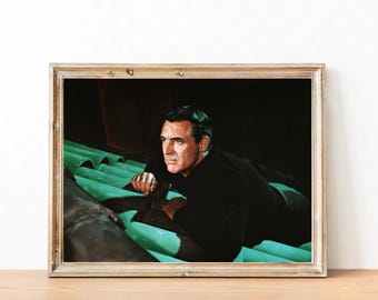 Photo of Actor Cary Grant Sitting Cross-legged in a Tux | - Etsy
