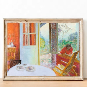 Pierre Bonnard, "Comedor en el campo" (1913) - Impresión de póster francés - Decoración de apartamento parisino - Arte estético - Arte mural en tonos pastel