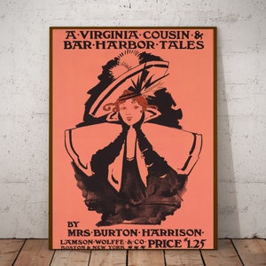 Póster Art Nouveau de Ethel Reed: Una impresión de Virginia Cousin