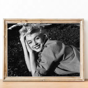 Marilyn Monroe Vintage Fotografie - Retro Wandkunst - Marilyn Monroe Fotodruck - Altes Hollywood Poster - Einzug Geschenkidee