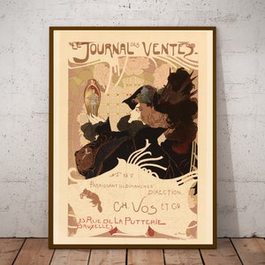 Französisches Poster: Le Journal des Ventes, 1897 - Georges de Feure - Pariser Wohnung Vibes - Vintage Werbung