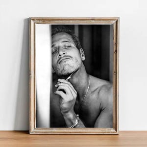 Fotografía vintage de Paul Newman - Arte mural retro - Impresión fotográfica de Paul Newman - Pósteres elegantes del viejo Hollywood - Ideas para regalos de inauguración de la casa