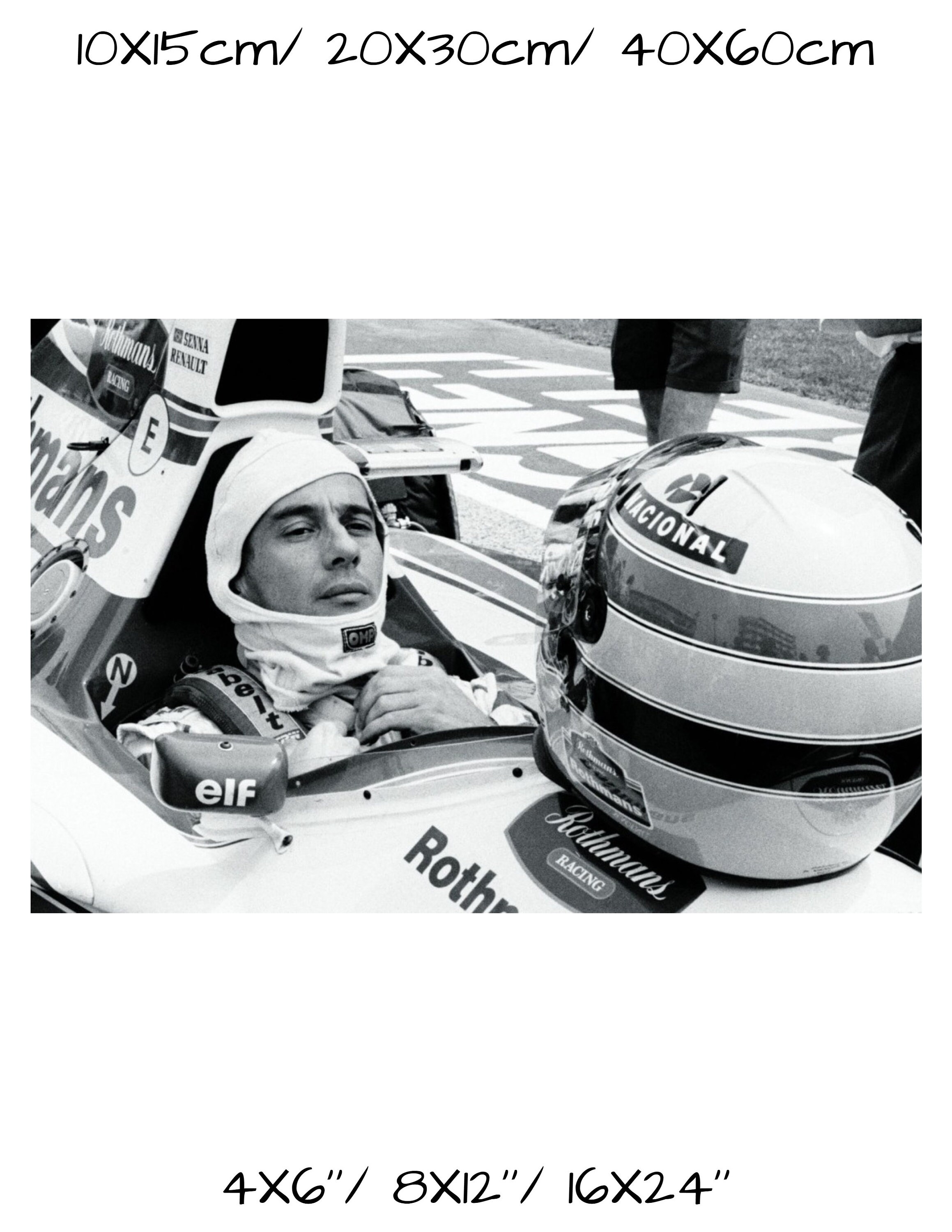Etsy 日本 - アイルトン・セナの白黒ポスター｜ヴィンテージF1アート