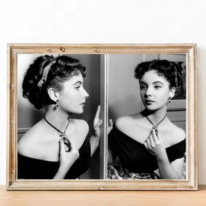 Elizabeth Taylor vintage photograph - retro wall art - Elizabeth Taylor photo print - Old Hollywood posters - Housewarming gift ideas