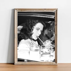 Hedy Lamarr vintage photograph - retro wall art - Hedy Lamarr photo print - Old Hollywood posters - Housewarming gift ideas