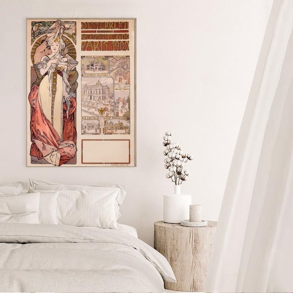 Alphonse Mucha Art Nouveau Poster: Oesterreich, Paris 1900 - Etsy