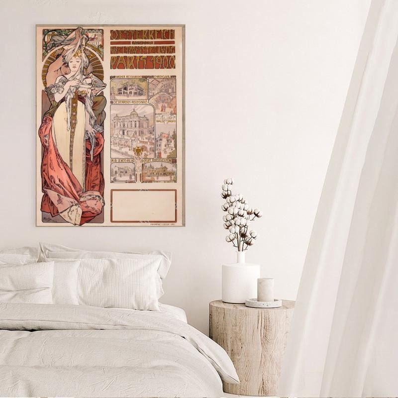 Alphonse Mucha Art Nouveau Poster: Oesterreich, Paris 1900 - Etsy