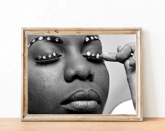 Vintage Nina Simone Photograph: Jazz Art Music Poster