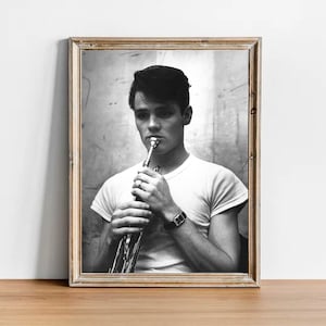 Chet Baker Vintage Photograph Print - Retro Wall Art - Music Poster - Housewarming and Anniversary Gift Ideas