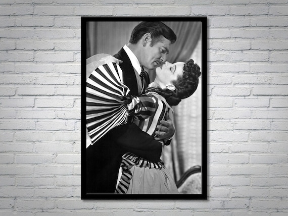 ヴィヴィアン・リーとクラーク・ゲーブルのヴィンテージ写真 - 風