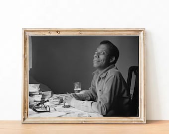 James Baldwin Vintage Photo Print - Inspirational Art Poster