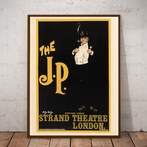 Stampa artistica d'epoca: Dudley Hardy - Il J.P. dello Strand Theatre (1895) - Atmosfera da appartamento parigino - Manifesto teatrale - Pubblicità d'epoca