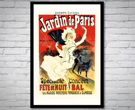 Jardin De Paris Vintage Poster: Jules Chéret French Affiche - Etsy