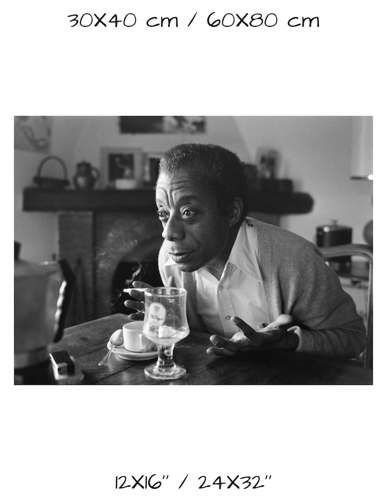 James Baldwin vintage photograph retro wall art James Baldwin photo print Iconic poster Housewarming gift ideas inspirational gift image 6