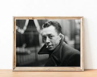 Albert Camus vintage photograph - retro wall art - Albert Camus photo print - Iconic posters - Housewarming gift ideas - inspirational gifts