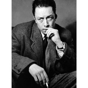 Photographie vintage d'Albert Camus art mural rétro impression photo Albert Camus affiches emblématiques idées cadeaux de pendaison de crémaillère cadeaux inspirants unframed 24X36 pouces