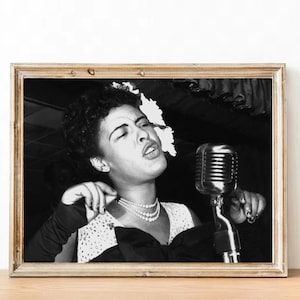 Billie Holiday vintage photograph - retro wall art - Billie Holiday photo print - music poster