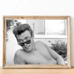 Clint Eastwood vintage photograph - retro wall art - Clint Eastwood photo print - Old Hollywood elegant posters - Housewarming gift ideas
