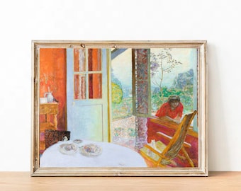 Pierre Bonnard, "Dining Room in the Country"  (1913) - French Poster Print - Parisian Apartment decor - aesthetic art - pastel wall art