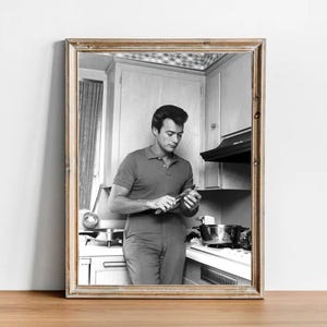 Clint Eastwood vintage photograph - retro wall art - Clint Eastwood photo print - Old Hollywood elegant posters - Housewarming gift ideas