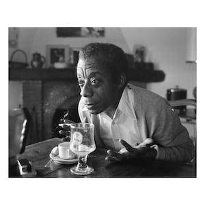 James Baldwin vintage photograph retro wall art James Baldwin photo print Iconic poster Housewarming gift ideas inspirational gift image 4