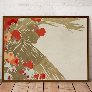 Japanese abstract art, Flowers from Momoyogusa–Flowers of a Hundred Generations (ca. 1909–1910) by Kamisaka Sekka