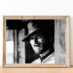 Clint Eastwood vintage photograph - retro wall art - Clint Eastwood photo print - Old Hollywood elegant posters - Housewarming gift ideas