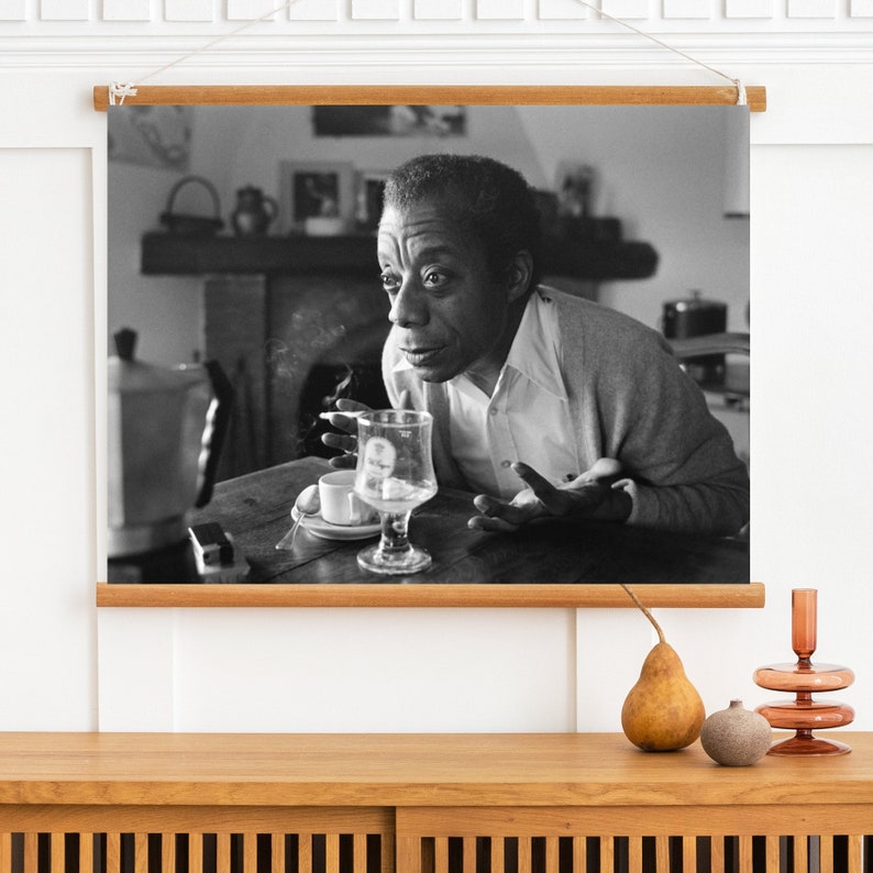 James Baldwin vintage photograph retro wall art James Baldwin photo print Iconic poster Housewarming gift ideas inspirational gift image 9