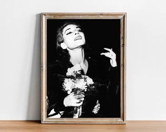 Fotografía vintage de Maria Callas - Póster de arte operístico
