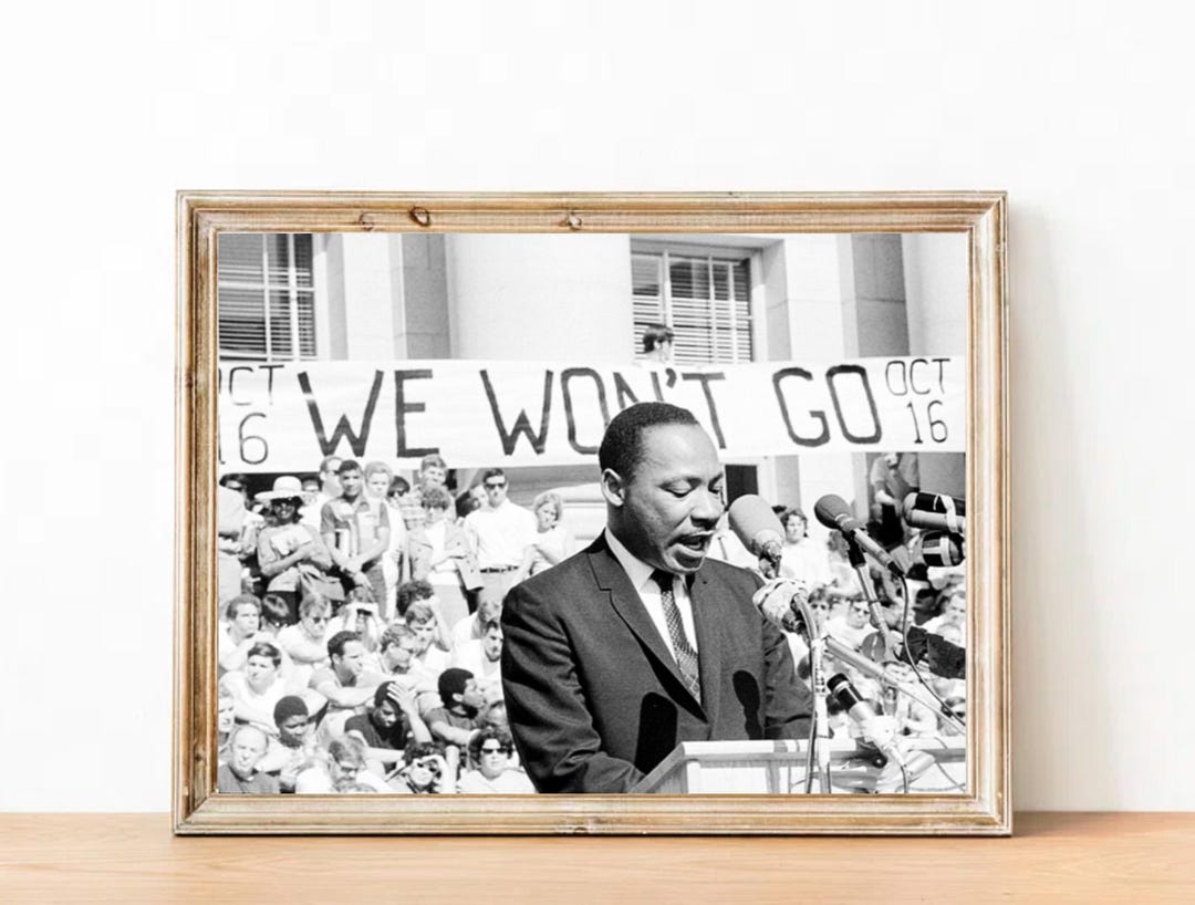Vintage Martin Luther King Jr Photograph - Inspirational Art Poster - Etsy