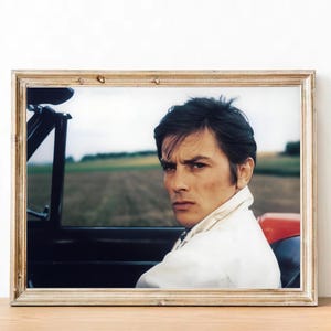 Alain Delon vintage photograph - retro wall art - Alain Delon photo print - Old Hollywood elegant posters - Housewarming gift ideas