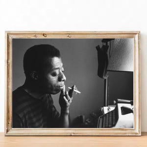 James Baldwin vintage photograph - retro wall art - James Baldwin photo print - Iconic poster - Housewarming gift ideas - inspirational gift