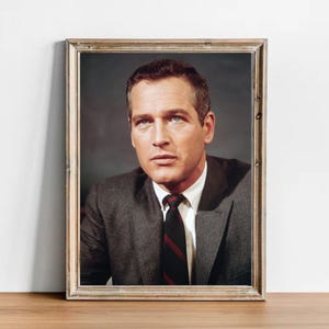 Paul Newman vintage photograph - retro wall art - Paul Newman photo print - Old Hollywood elegant posters - Housewarming gift ideas