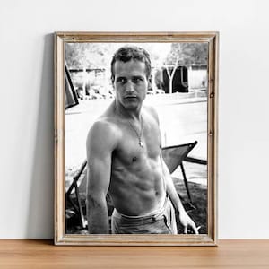 Paul Newman vintage photograph - retro wall art - Paul Newman photo print - Old Hollywood elegant posters - Housewarming gift ideas