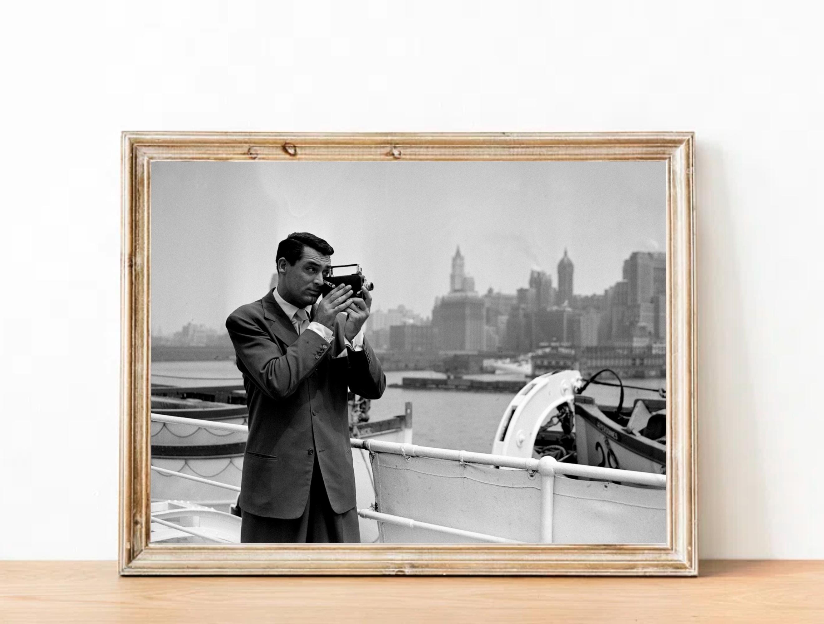 Vintage foto Cary Grant - retro kunst aan de muur - Cary Grant-fotoafdruk - oude elegante Hollywood-posters - cadeau-ideeën housewarming