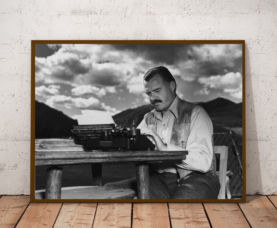 Ernest Hemingway Vintage Photograph - Inspirational Art Poster - Etsy